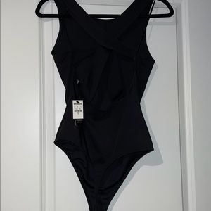 Express Medium Bodysuit with X back details New with Tags